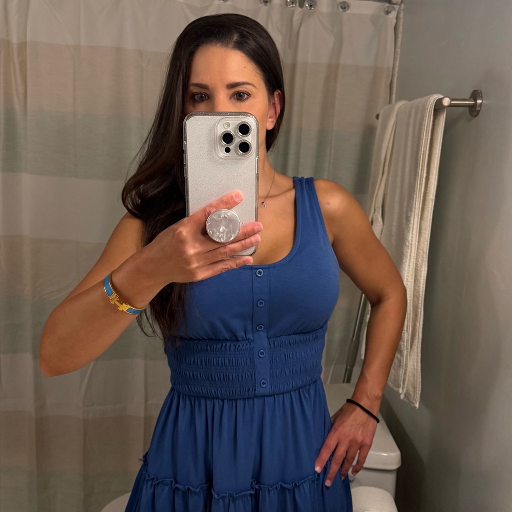 🆕! Blue Tiered Sleeveless Empire Waist Summer Dress / Dokotoo / Small / NWOT! 💙 - Picture 5 of 5